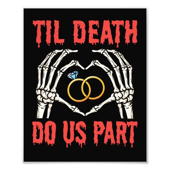 Halloween Verlobung Til Death Do us Part Fotodruck (Vorne)