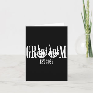 Halloween Verlobung Wedding Bride Groom Skeleton Karte