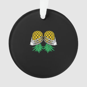 Halloween vers le haut vers le bas de l'ananas squ
