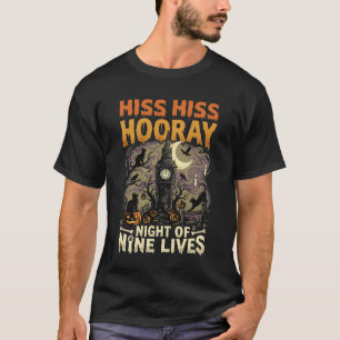 Halloween-Versammlung verfluchter Katzen T-Shirt