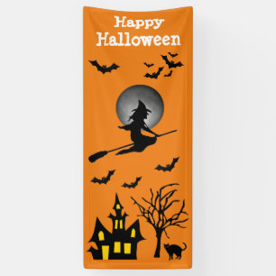 Halloween Vertikal-Spooky Hexenmeister Spuk Hausm Banner