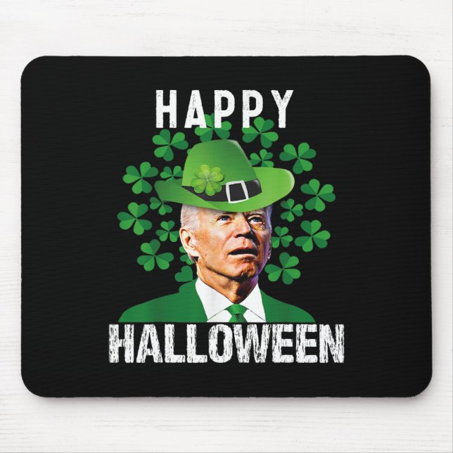 Halloween verwirrt lustig Joe Biden St Patricks Da Mousepad (Vorne)