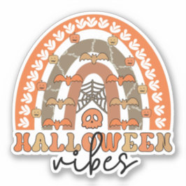 Halloween Vibes Boho Rainbow Fall Halloween Aufkleber