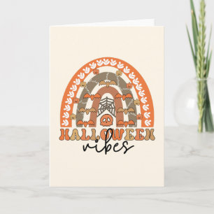 Halloween Vibes Boho Rainbow Fall Halloween Karte