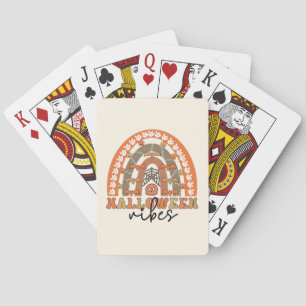Halloween Vibes Boho Rainbow Fall Halloween Spielkarten