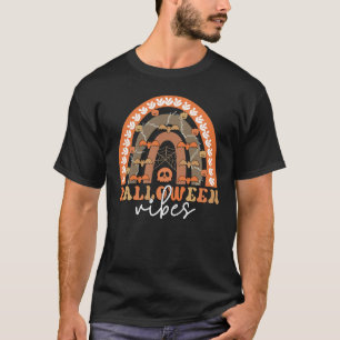 Halloween Vibes Boho Regenbogen Fall Spooky T-Shirt