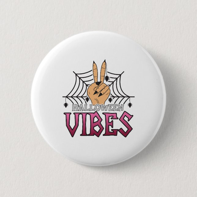 Halloween Vibes, Halloween, Scary, Costume Button (Vorderseite)