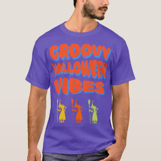 Halloween Vibes Hexen Stehend Retro-Farben T-Shirt