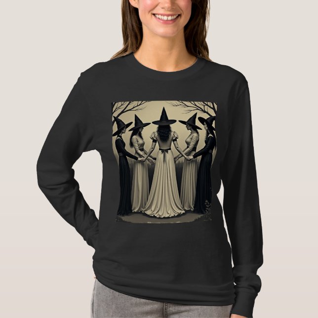 Halloween Vibes Hexen T-Shirt (Vorderseite)