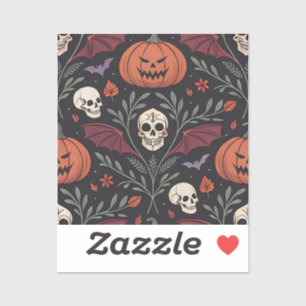 Halloween Vibes Pattern Aufkleber
