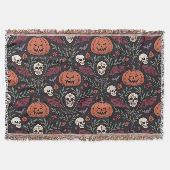 Halloween Vibes Pattern Decke (Vorderseite)