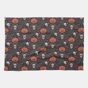 Halloween Vibes Pattern Geschirrtuch