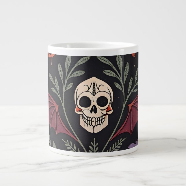 Halloween Vibes Pattern Jumbo-Tasse (Vorderseite)