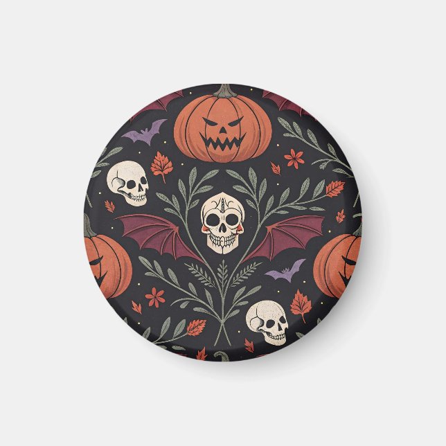 Halloween Vibes Pattern Magnet (Vorne)