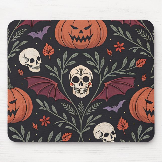 Halloween Vibes Pattern Mousepad (Vorne)