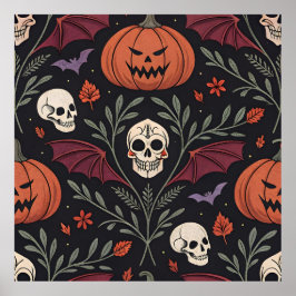 Halloween Vibes Pattern Poster