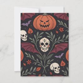 Halloween Vibes Pattern Postkarte