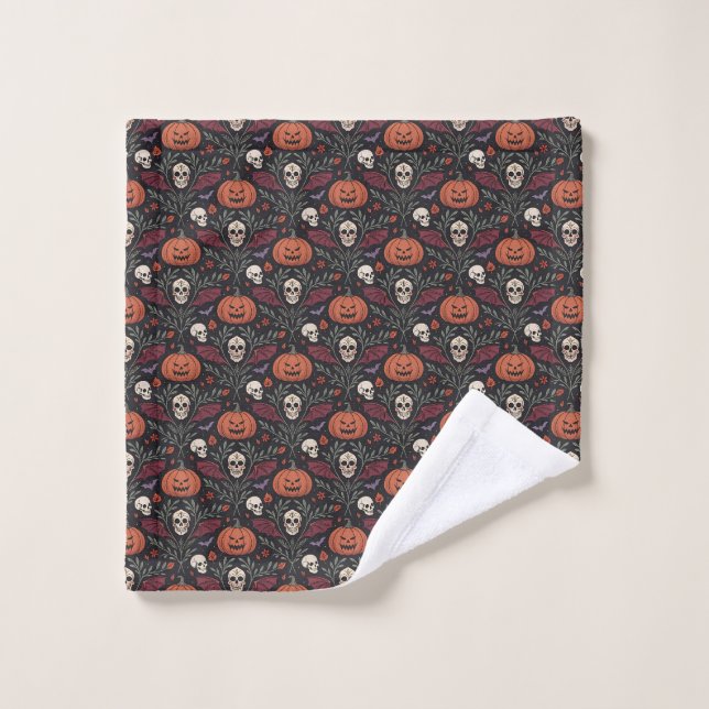 Halloween Vibes Pattern Waschlappen (Waschlappen)
