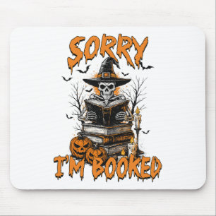Halloween Vibes Reading Book Lover Booka Sorry I Mousepad