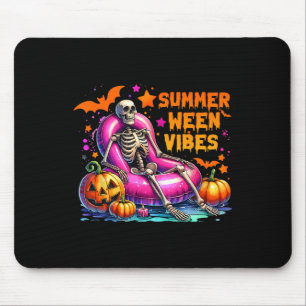 Halloween Vibes Sommerurlaub Skeleto Mousepad