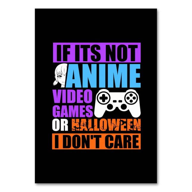 Halloween-Videospiele Tischnummer (Vorderseite)