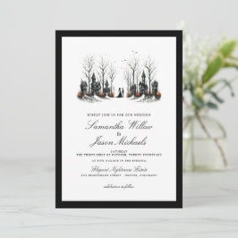 Halloween Village Wedding Einladung