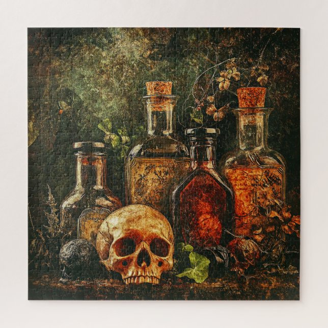 Halloween-Vintag-Apothekerpuzzle (Vertikal)