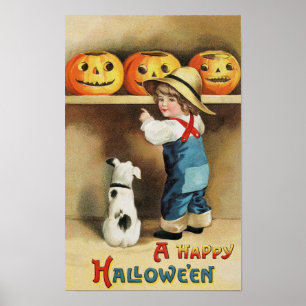 Halloween Vintag Art Poster