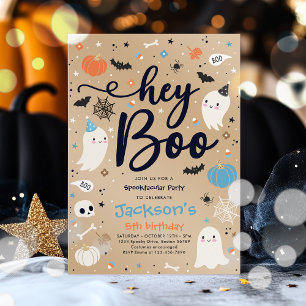 Halloween Vintag Blue Ghost Birthday Spooktacular Einladung