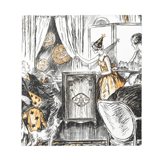 Halloween Vintag Flappers Notizblock (Vorderseite)