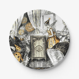 Halloween Vintag Flappers Papier Teller