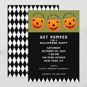 Halloween Vintag Pumpkins Party Einladung