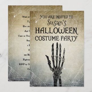 Halloween vintage costume party einladung
