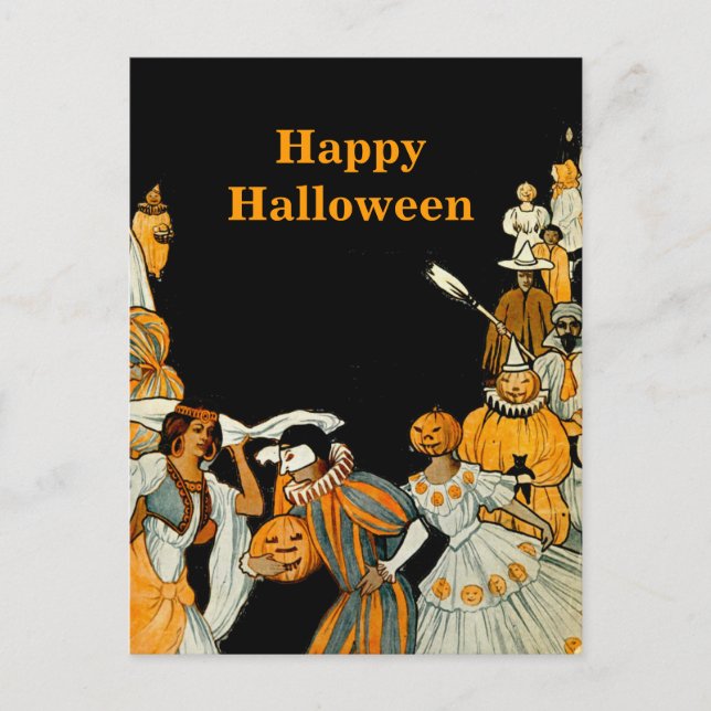 Halloween Vintage Feiertagspostkarte (Vorderseite)