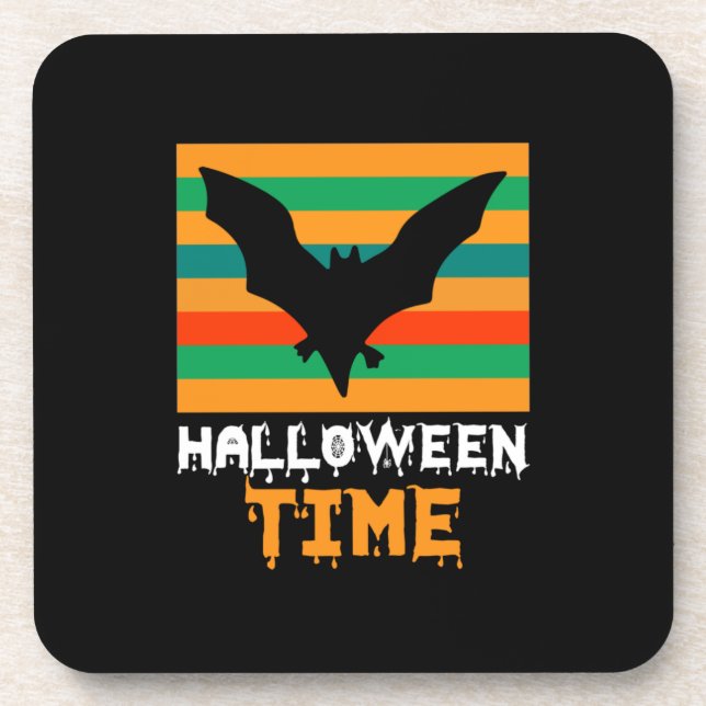 Halloween Vintage Getränkeuntersetzer (Vorderseite)
