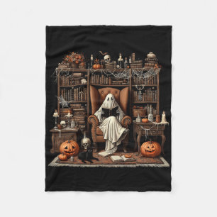 Halloween Vintage Gruselig Buchhandlung Verlassene Fleecedecke