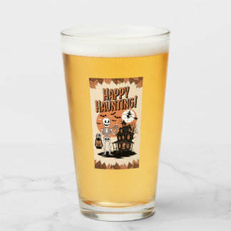 Halloween vintage - Happy Haunting Glas