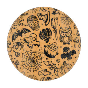 Halloween Vintage Nahtlos Geschäft Schneidebrett