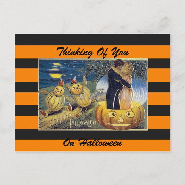 Halloween Vintage Postkarte (Vorderseite)