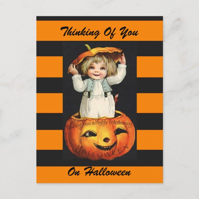 Halloween Vintage Postkarte (Vorderseite)