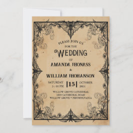 Halloween Vintager Horror Gothic Frame cool Einladung