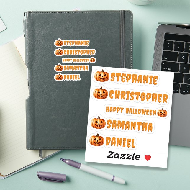 Halloween Vinyl Cutout Name Labels - Personalisier (🎃 Pumpkin Magic: Halloween Vinyl Cutout Name Labels! 👻)