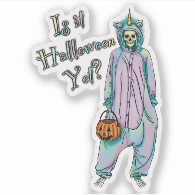 Halloween Vinyl Sticker, ist es Halloween? Aufkleber (Vorderseite)