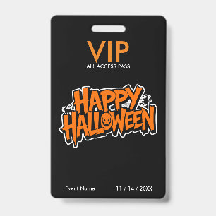 Halloween-VIP-Pass - Alle Access-Party-Pass Ausweis