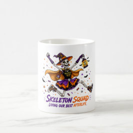 Halloween-VIP-Skelett-Truppe Grafik Kaffeetasse
