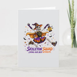 Halloween-VIP-Skelett-Truppe Grafik Karte