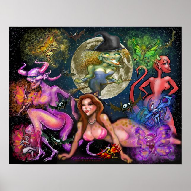 Halloween Vixens Poster (Vorne)