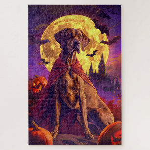 Halloween Vizsla Vampir Kürbis Gruselig