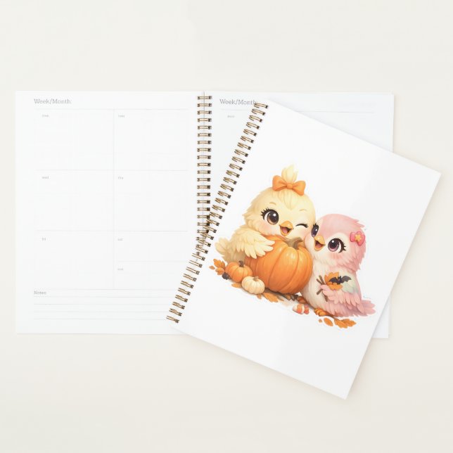 Halloween-Vogelfreunde-Wochenplaner Planer (Anzeige)