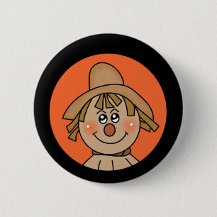 Halloween-Vogelscheuche Button
